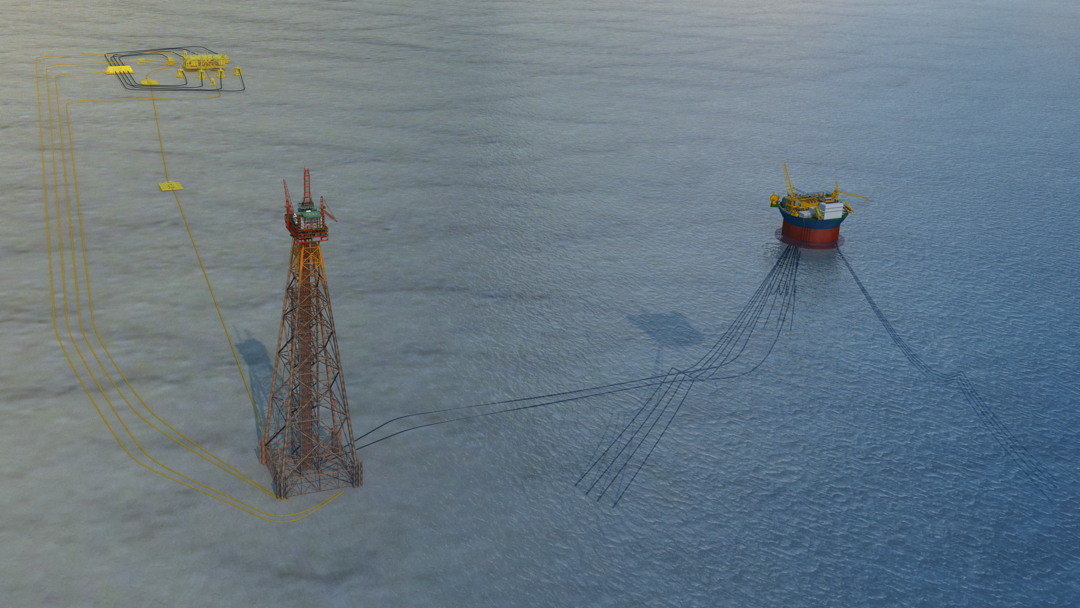 流花11-1平台导管架完成首段滑靴吊装 流花11-1平台导管架完成首段滑靴吊装