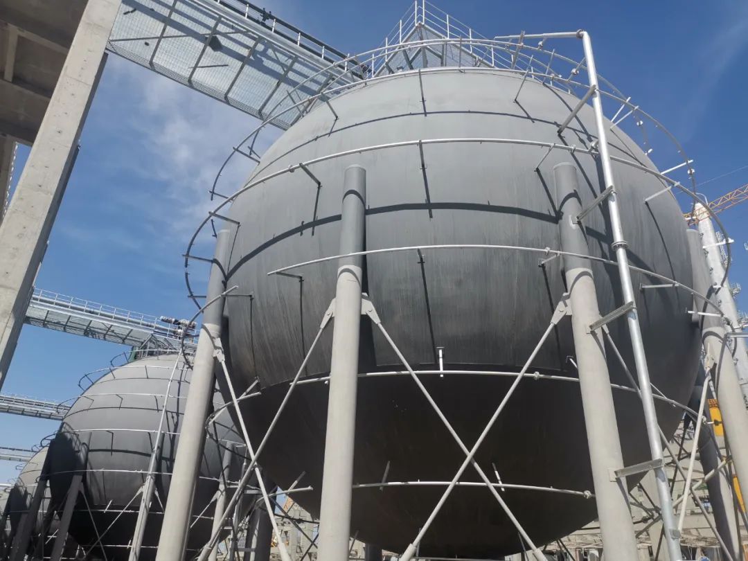 兰石重装承制宁夏晶体多晶硅项目球罐工程完工通过验收 兰石重装承制宁夏晶体多晶硅项目球罐工程完工通过验收